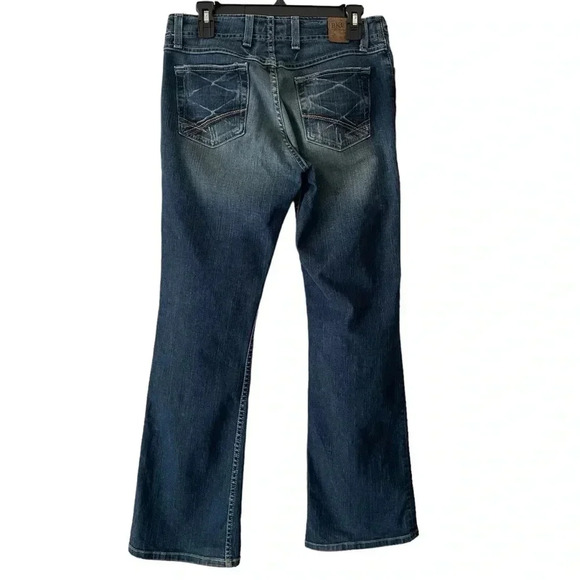 BKE Wendi Stretch Bootcut Jeans Mid Rise Med Blue Wash Denim Women Size 28 - Picture 2 of 8